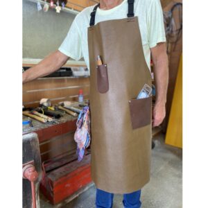 tablier artisan en cuir avec porte outils